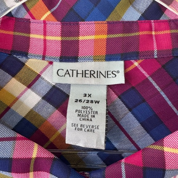 Catherine’s Plaid Colored Blouse - Size 3XL - Perfect Condition - Picture 7 of 10